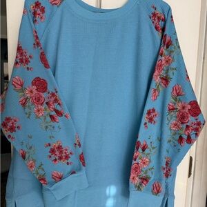 Belle by Kim Gravel Textured Blue Top